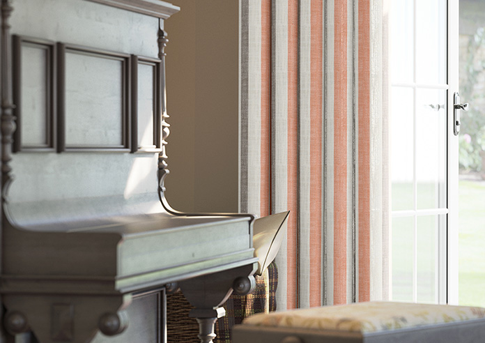 Abilene Stripe, Rust - Made to Measure Curtains - Image 5